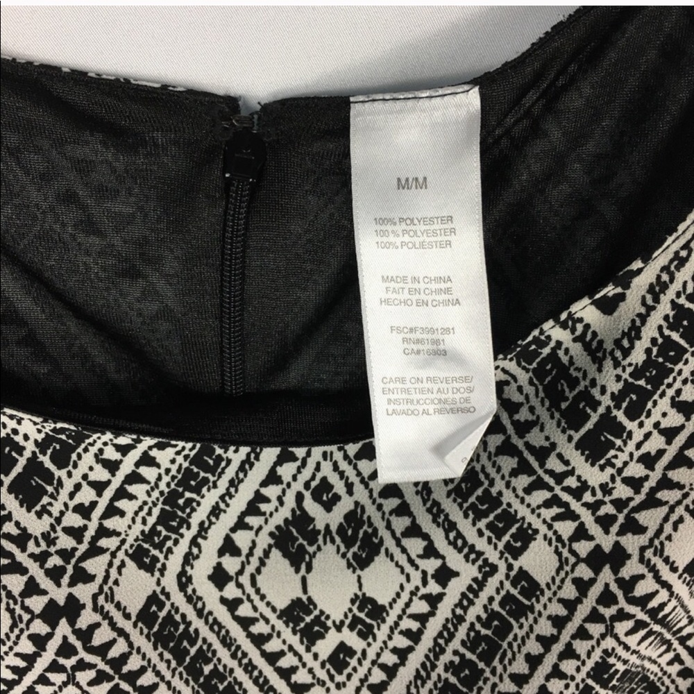 Aztec Boho Black and White Dress - Picture 5 of 6